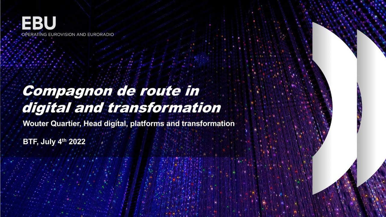 The EBU’s activities in Content Innovation, and potential cooperation on technology innovation