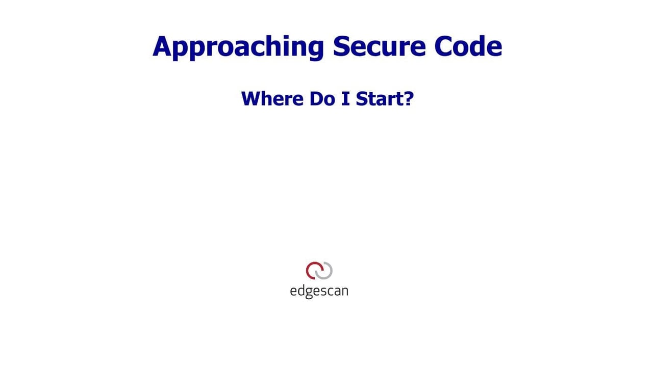 [WEB] Secure web app programming - Eoin Keary (EdgeScan) - the video is not available
