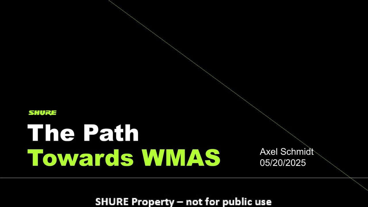 The path towards WMAS