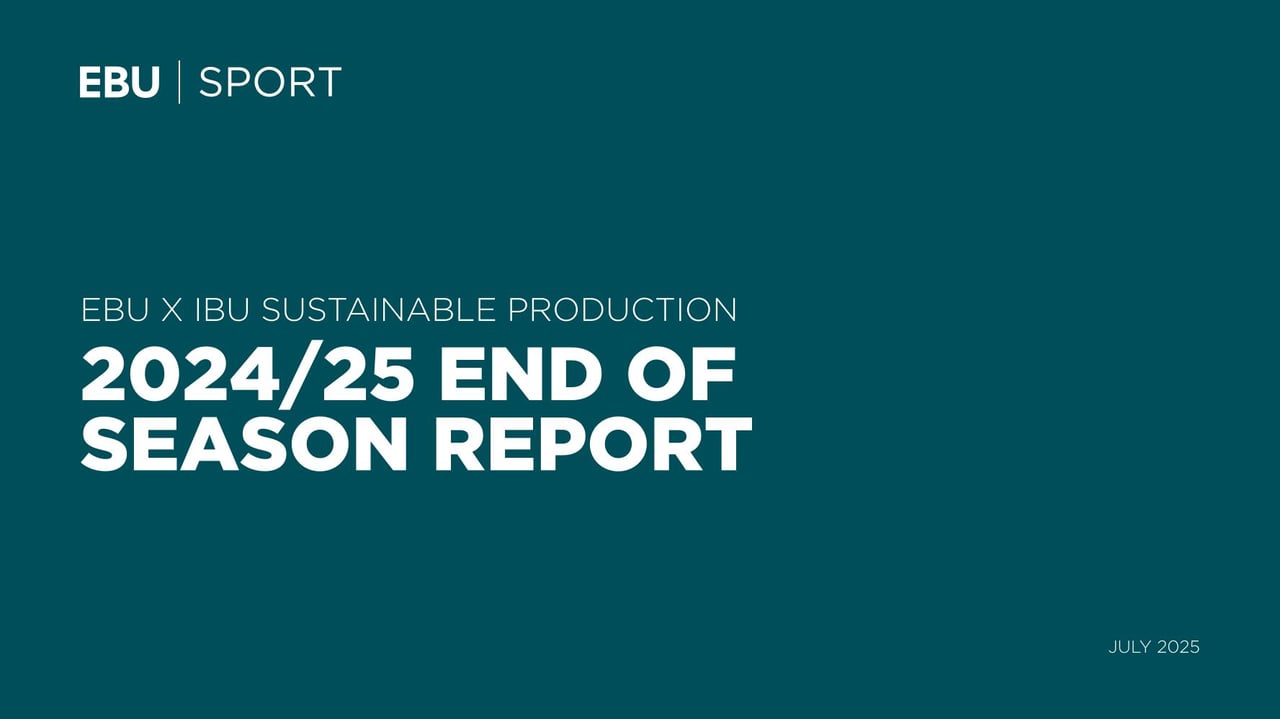 EBU X IBU Sustainable Production 2024-25 End of Season Report