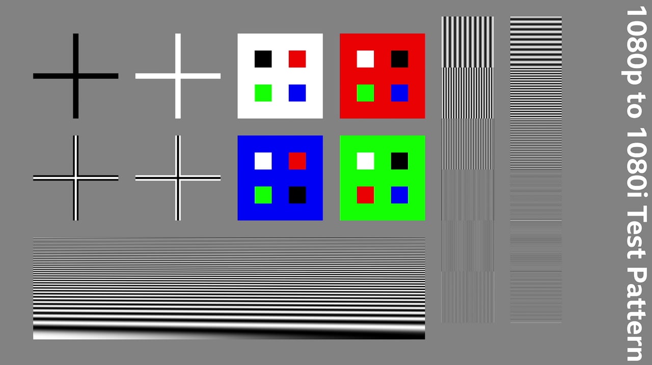 Scaling and interlacing test patterns