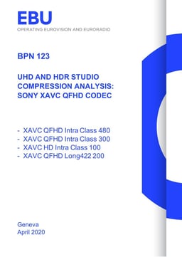 EBU BPN 123 Sony XAVC QFHD