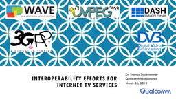 Interoperability efforts for internet TV services