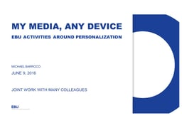 EBU recommendation systems and cross-platform authentication