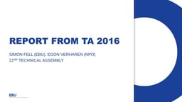 TA 2016 - Wrap-up report of the Director of Technology, Innovation and Technical Committee Chair