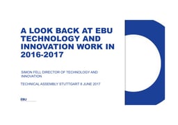 EBU Technology & Innovation report