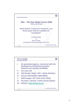Tomorrow's network and what space will be available for handhelds?