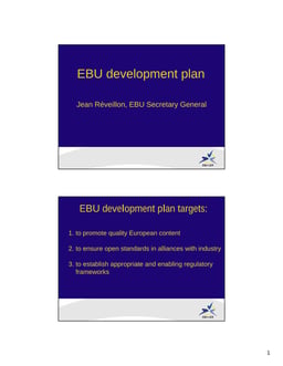 EBU Development Plan