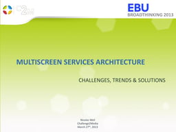 Multiscreen services architecture