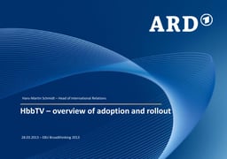 An overview of HbbTV adoption and rollout
