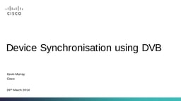 Device synchronization using DVB
