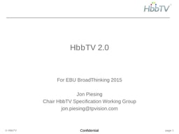Technologies in HbbTV 2.0
