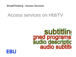 Access services in HbbTV
