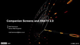Companion screens and HbbTV 2.0