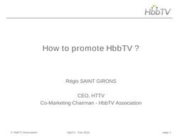 HttV how HbbTV promotes itself