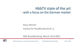 HbbTV state of the art, with a focus on the German market