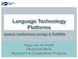 Automated language technologies for multilingual news content