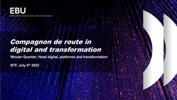 The EBU’s activities in Content Innovation, and potential cooperation on technology innovation