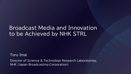 The most promising areas for Innovation today (NHK)