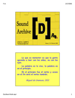 Sound Archive