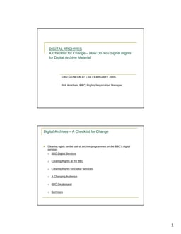 A Checklist for Change – How Do You Signal Rights for Digital Archive Material