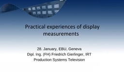 Display measurements