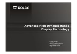 High dynamic range