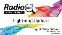 Lightning update: RadioDNS