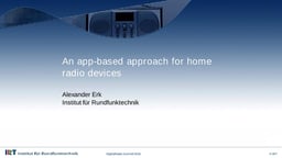 A new app-based approach for home radio devices