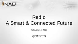 Radio’s smart and connected Future
