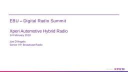 Xperi automotive hybrid radio