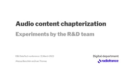 Content chapterization for audio news bulletins
