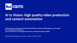AI in vision – high quality video production and content automation