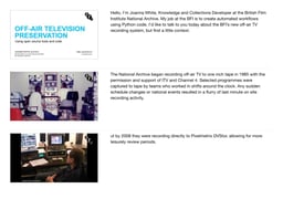 STORA off-air television preservation