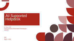 AI Supported Helpdesk