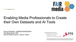 Enabling Media Professionals to Create their Own Datasets and AI Tools