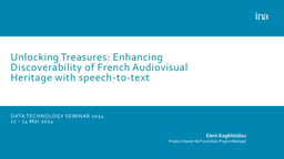 Enhancing Discoverability of French Audiovisual Heritage with speech-to-text