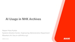 AI usage of NHK archives