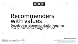 Recommenders with values: Developing recommendation engines in a public service organisation