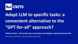 Adapt LLM to specific tasks: a convenient alternative to the “GPT-for-all” approach?