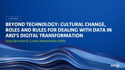 Beyond technology: culture, roles and rules for dealing with data
