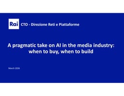 A pragmatic take on AI in the media industry: When to buy, when to build