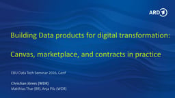 Building Data products for digital transformation: Canvas, marketplace, and contracts in practice
