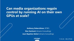 Can media organizations regain control by running AI on their own GPUs at scale?
