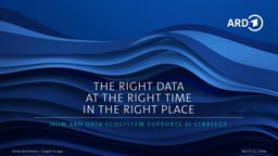The right data at the right time in the right place: How ARD’s data ecosystem supports AI strategy
