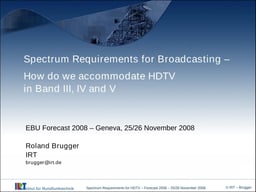 HDTV in band III, IV & V