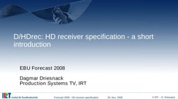 HD receiver specifications