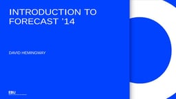 Introduction to Forecast 2014