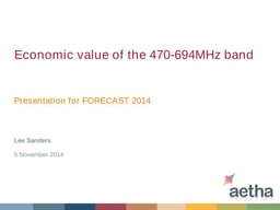 Economic value of the UHF band