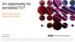 An opportunity for terrestrial TV?